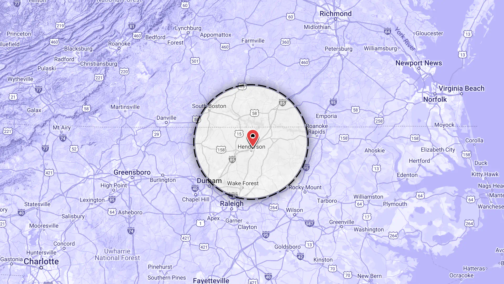 Newton & Sons Heating and Air Full Width Map